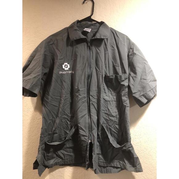 Publix Pharmacy Full Zipper Front Pockets Jacket Lab Coat Supermarket Size M - Picture 1 of 3